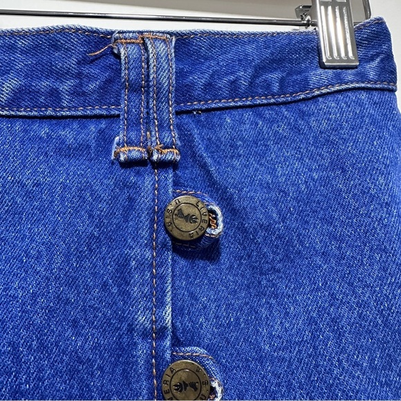 Vintage Denim Button-Down Pencil Skirt - Picture 3 of 9